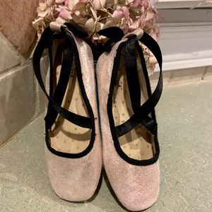 Girls ballerina slipper flats Glitter Rose shoes